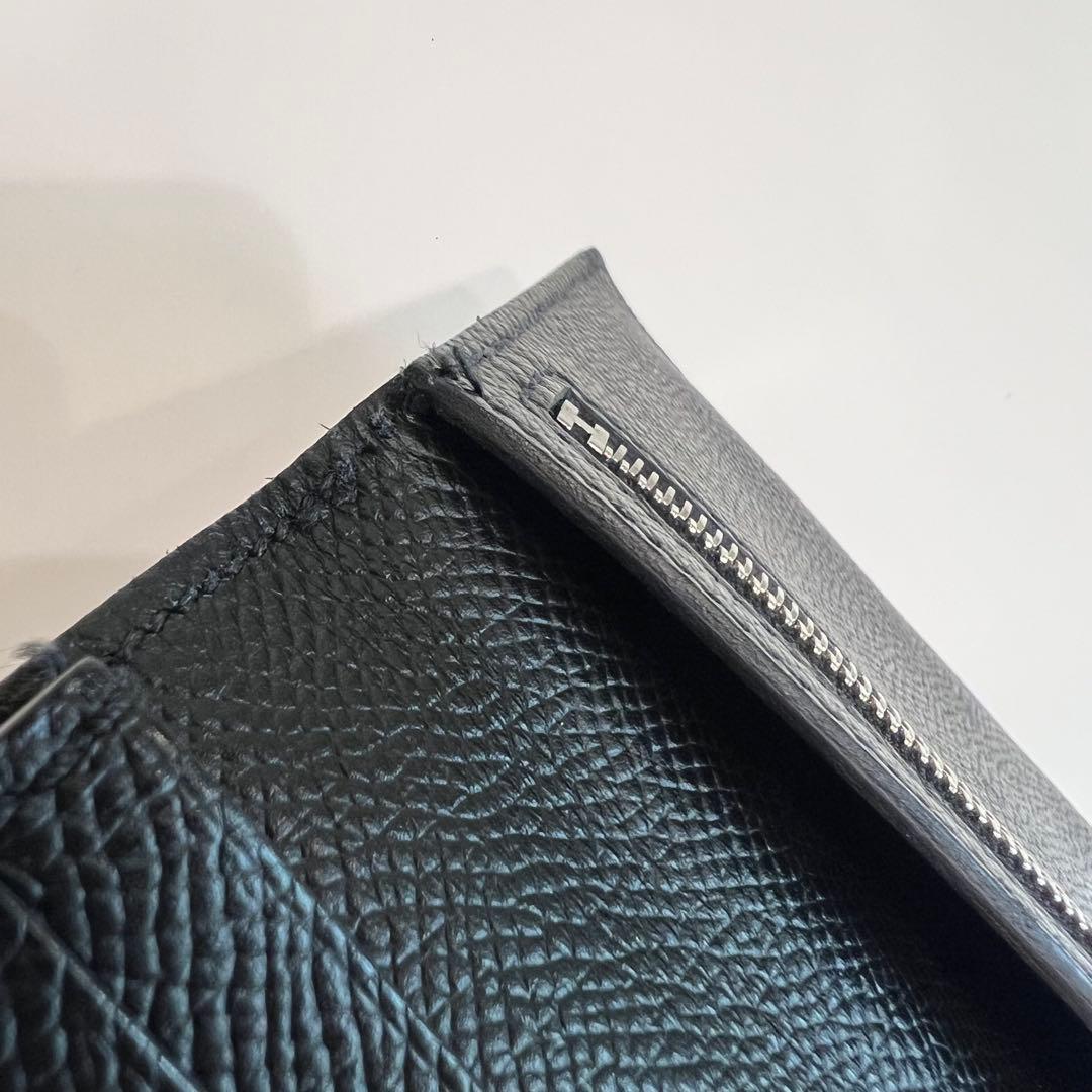 HERMES ベアンスフレ 長財布 黒