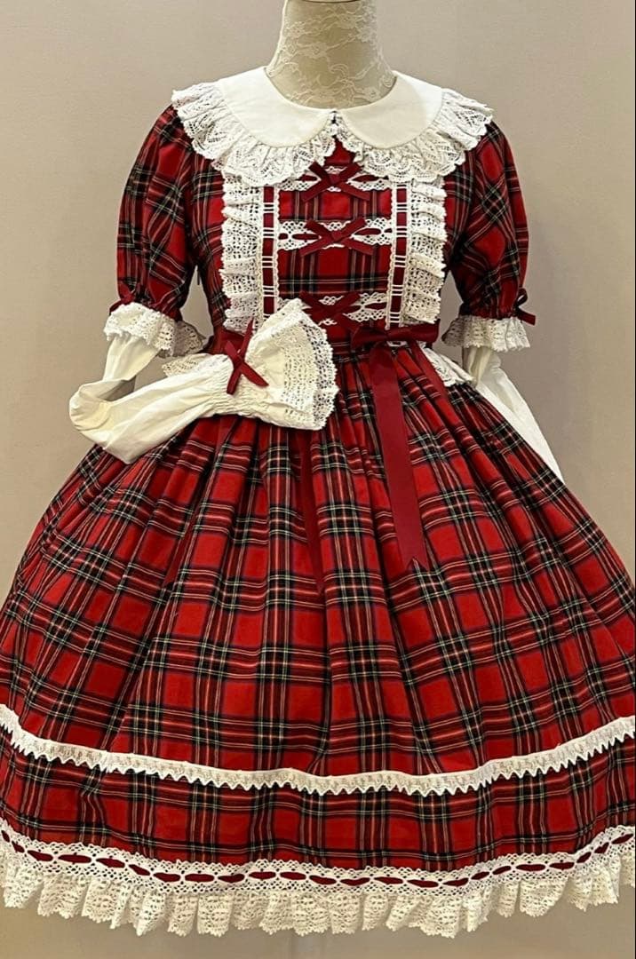 Laura Dollワンピース　小能熊　レッドチェック　ロリィタ　epetice