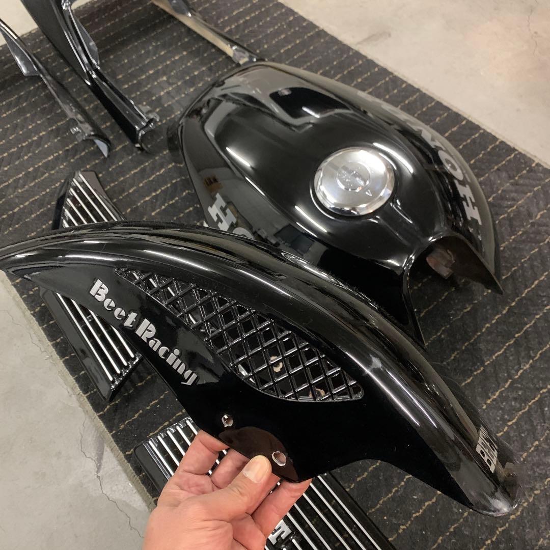 K.NAOCBX400F 500F 外装一式　ソリッド黒　ビート　BEET