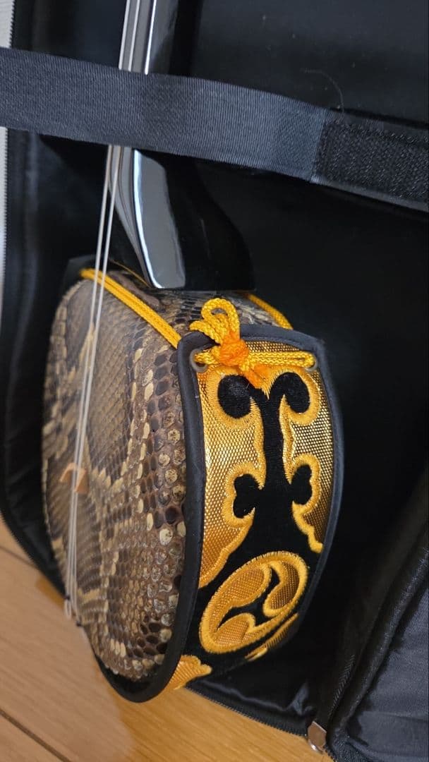 三線セット ヘビ皮 ケース付き