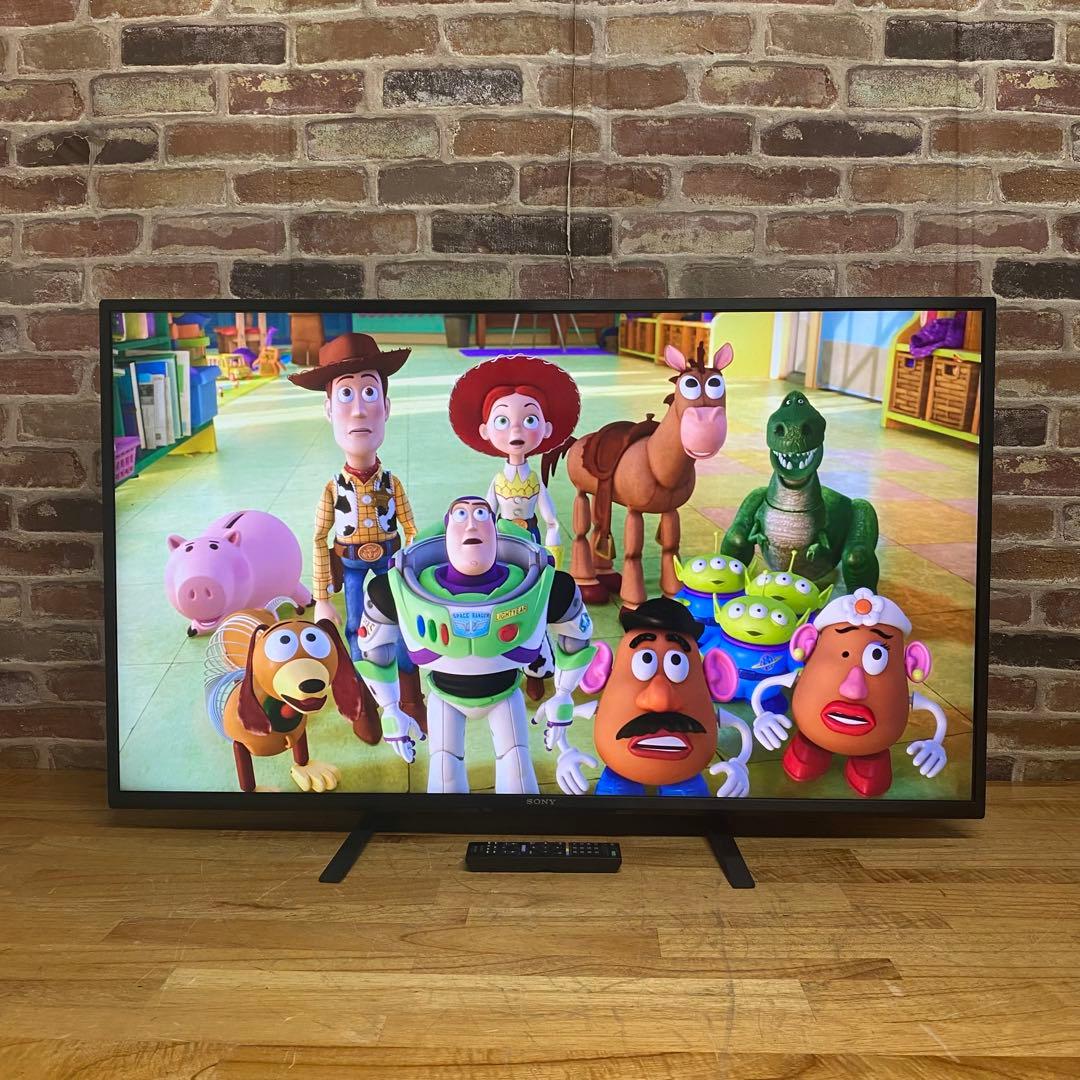 SONY 43V型 4K チューナーレス 液晶テレビ BRAVIA 動画アプリ○