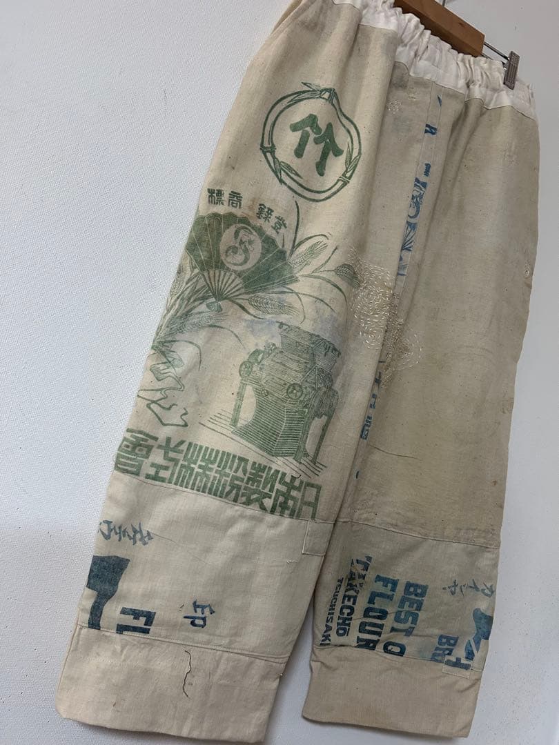 ジ*ョ様 古布リメイク粉袋リメイクゆったりパンツ