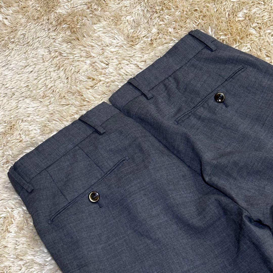 PT TORINO ワンプリーツストレッチサマーウールスラックス 44