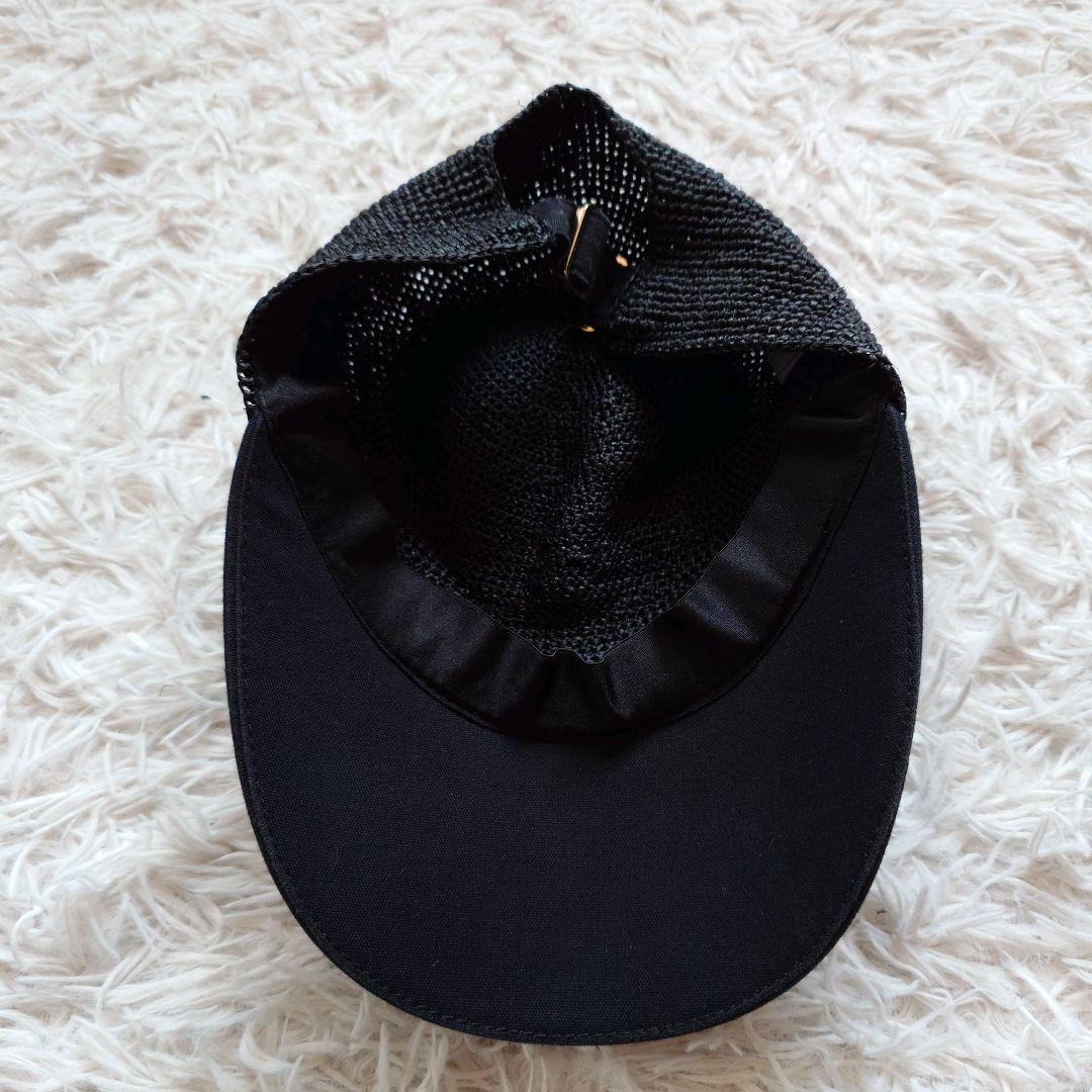 ヘレンカミンスキー　Vivette　ラフィア　麦わら　キャップ　帽子　シルバー