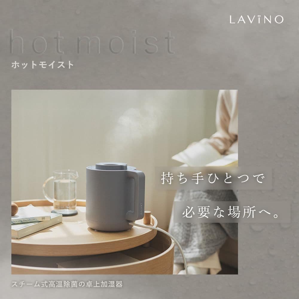 【美品】LAViNO 卓上加熱式加湿器　スチーム式