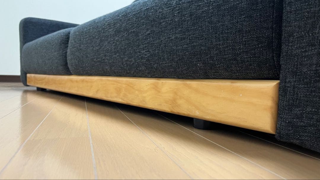 グレー ファブリック 2人掛けソファ