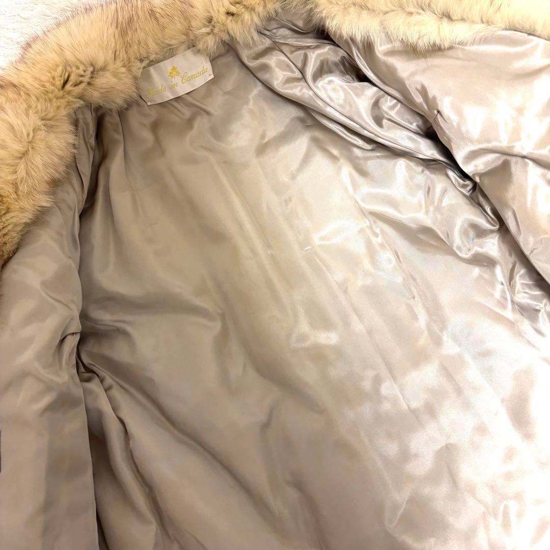 毛皮　ブルーフォックス　ファー　コート　ボリューミー