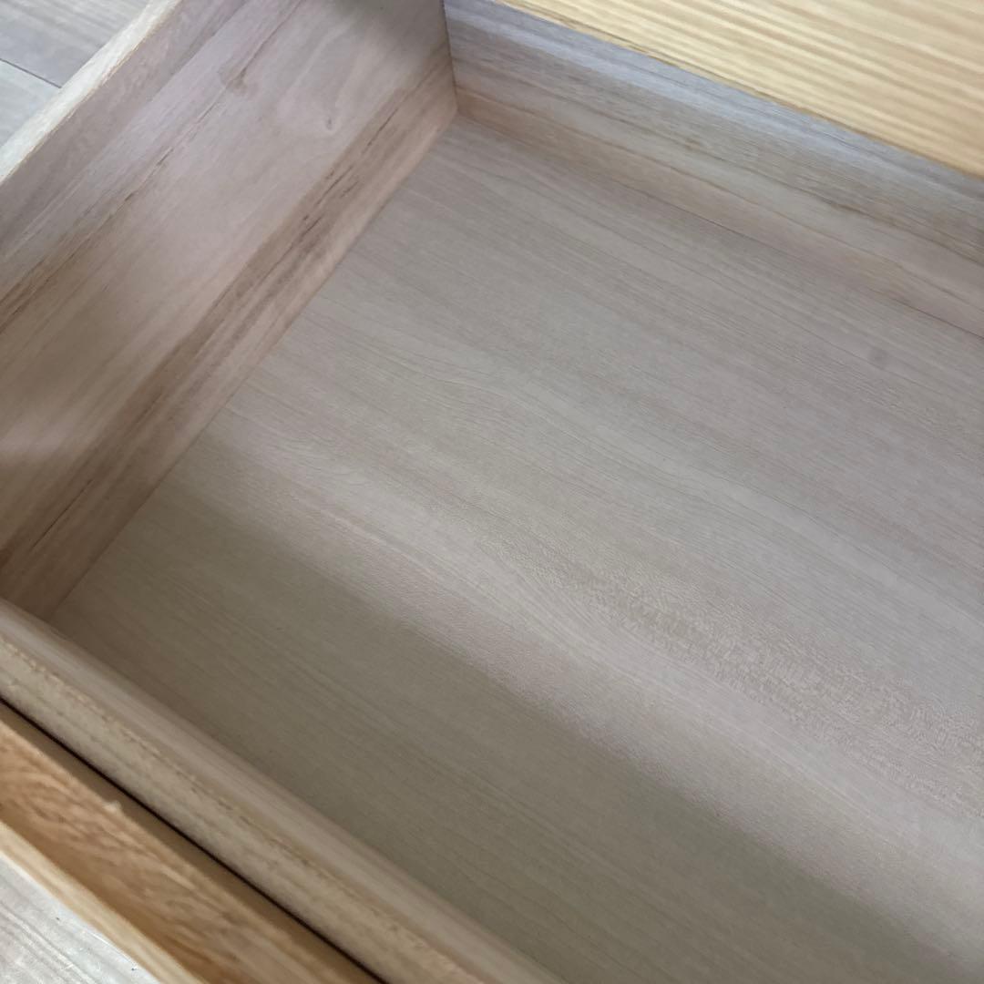 無印良品　木製チェスト４段　オーク材突板