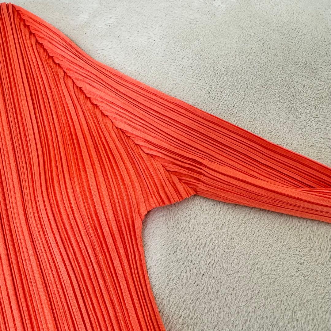 極美品✨PLEATS PLEASE プリーツ　ピンク　長袖　ハイネック　トップス