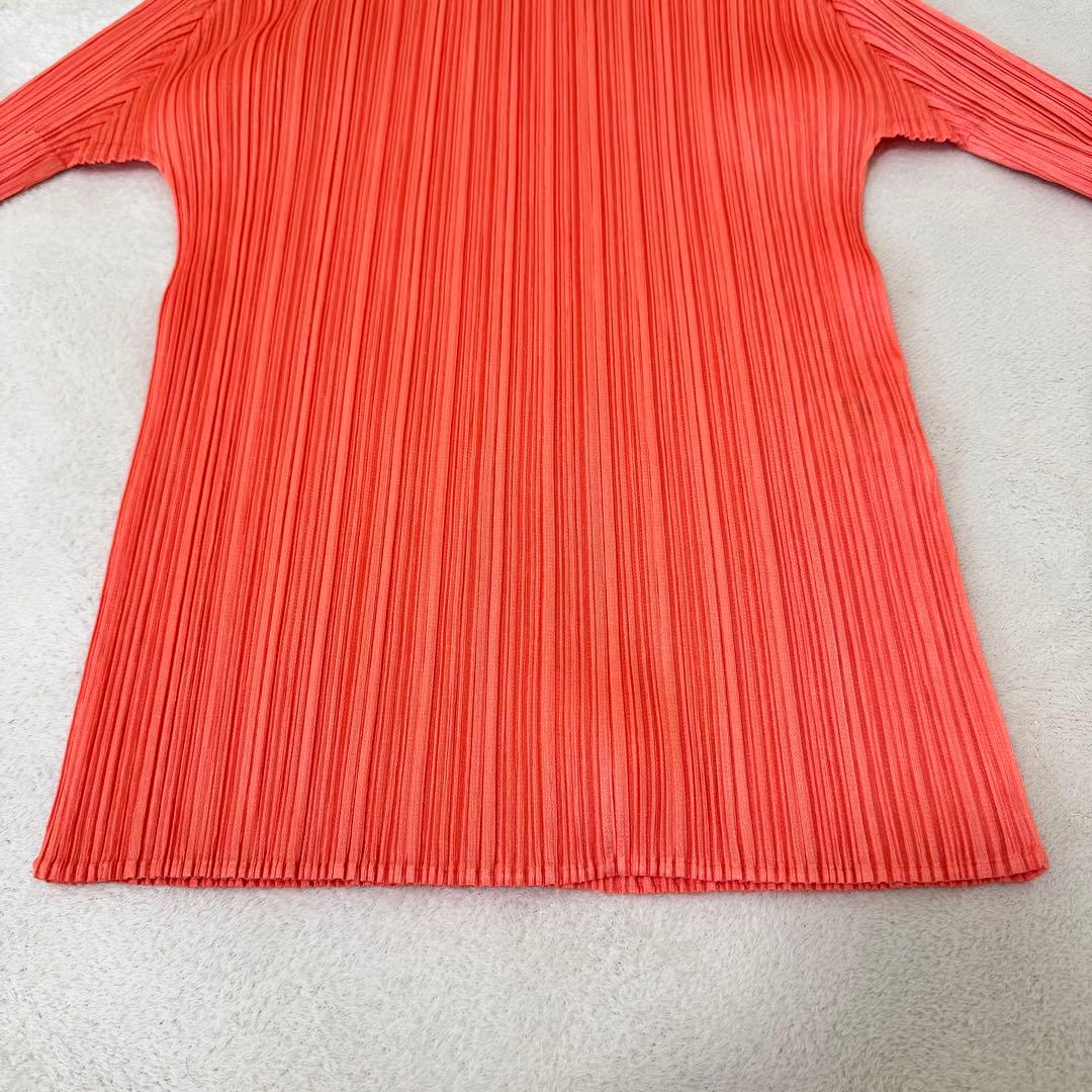 極美品✨PLEATS PLEASE プリーツ　ピンク　長袖　ハイネック　トップス