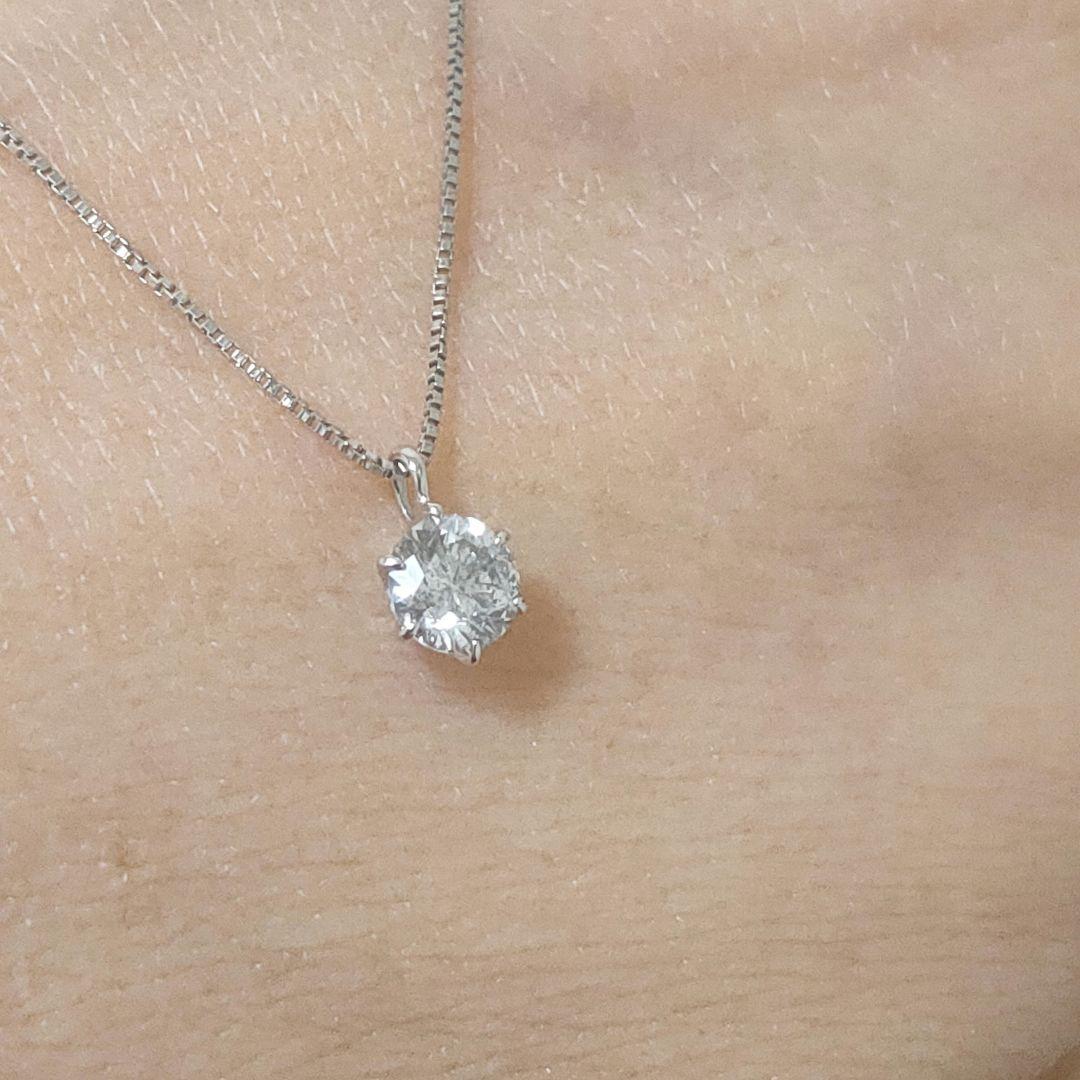 pt900/pt850 ダイヤモンド ネックレス　一粒 0.30ctUP 1粒