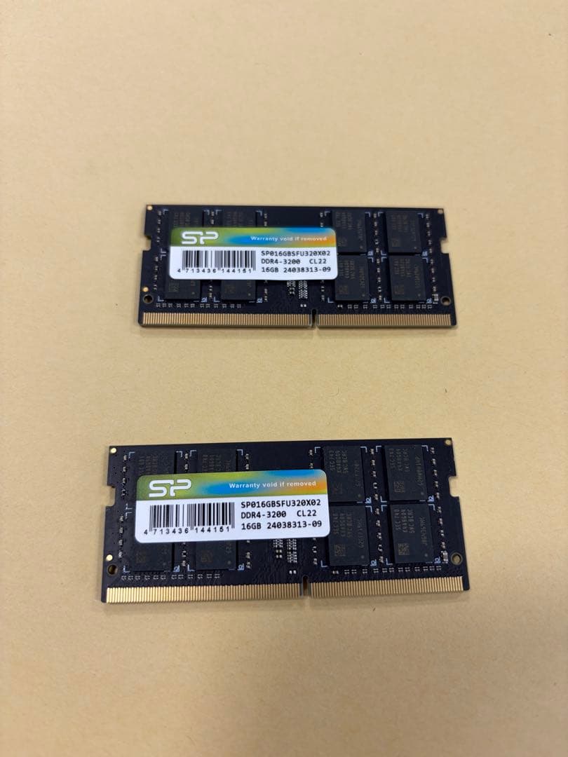 SP 16GB DDR4 3200MHz CL22 メモリ2枚セット