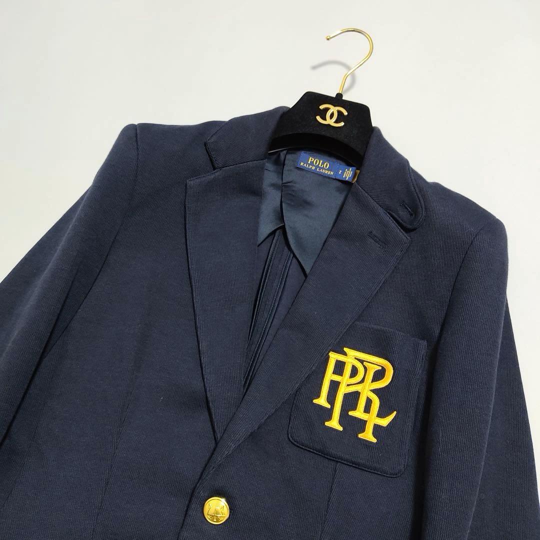 ポロラルフローレン　紺ブレ　金ボタン　ロゴ刺繍　ネイビー　2