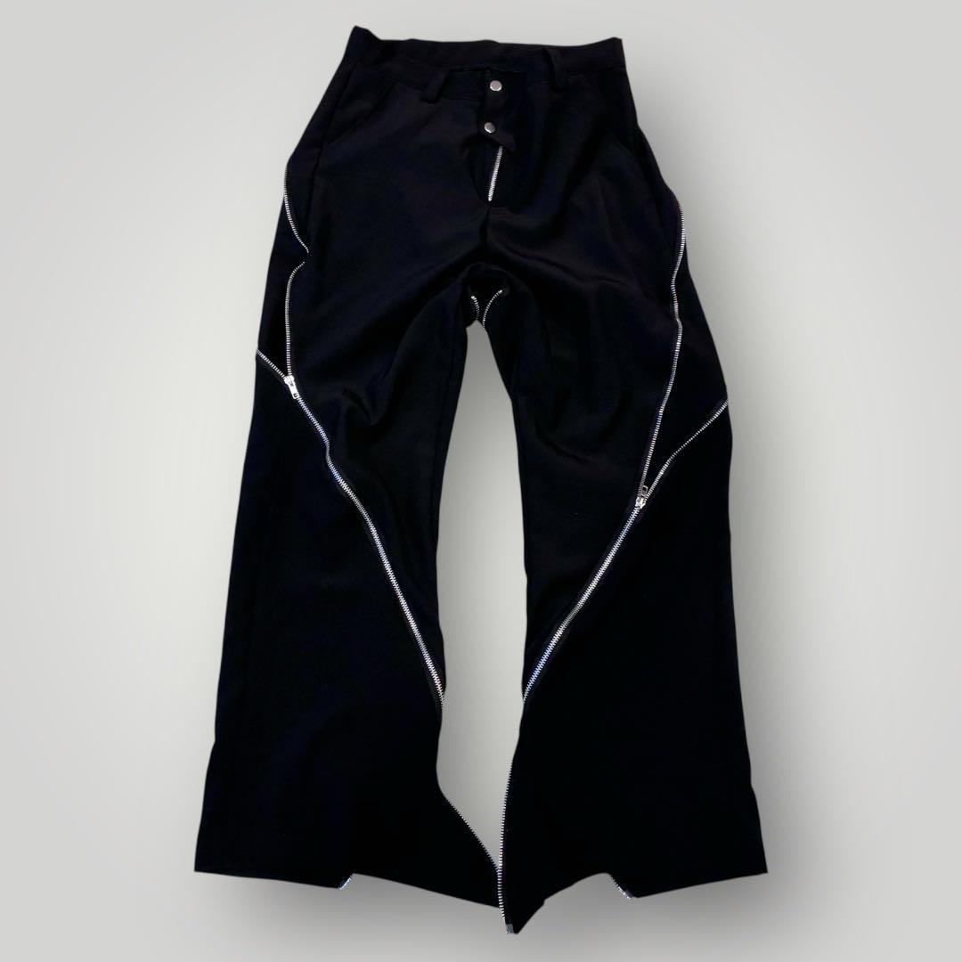 パンツ archive flare slacks zip design y2k mode
