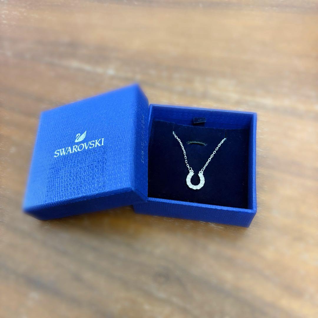 Swarovski シルバー ホースシュー ネックレス