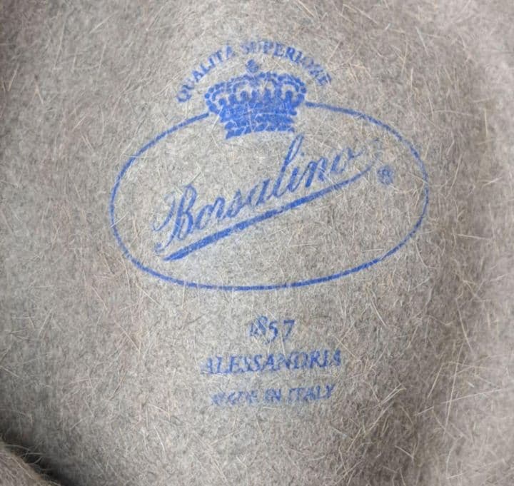 ボルサリーノ　ラビットファー　　ミドルブリム6.5㌢　グレーブラウン☆送料無料☆