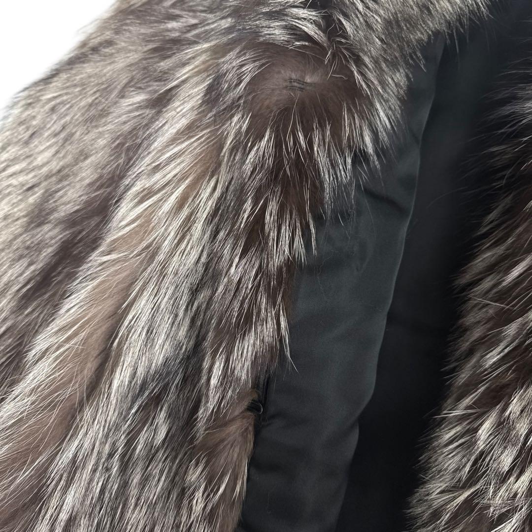 極美品 SAGA FOX 金サガ シルバーフォックスセミロングコート 毛皮 M