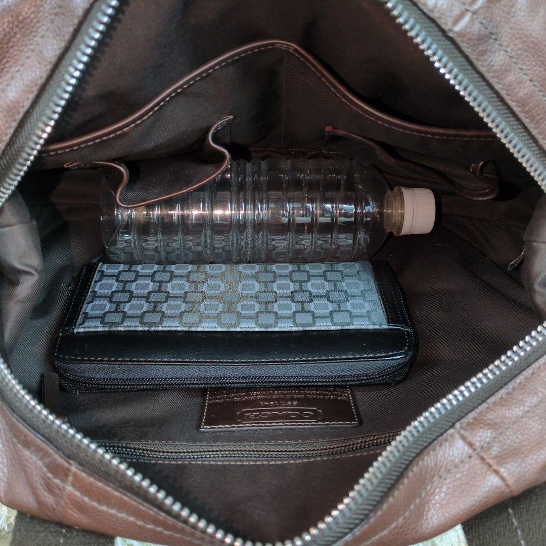 コーチ ボストンバッグ トンプソン 肩掛け レザー ダークブラウン