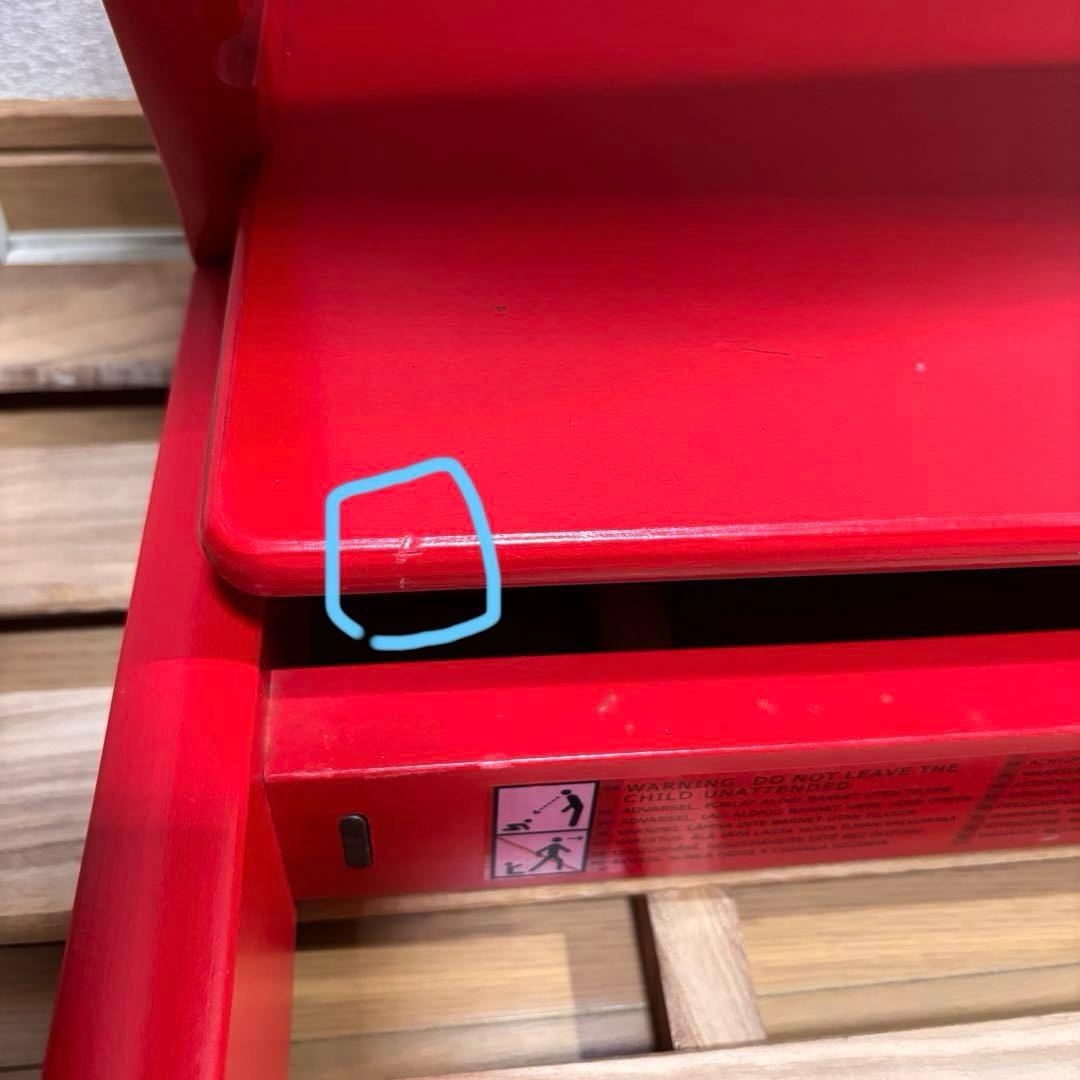 ストッケ トリップトラップ ベビーチェア レッド シリアル3 ハイチェア 椅子②