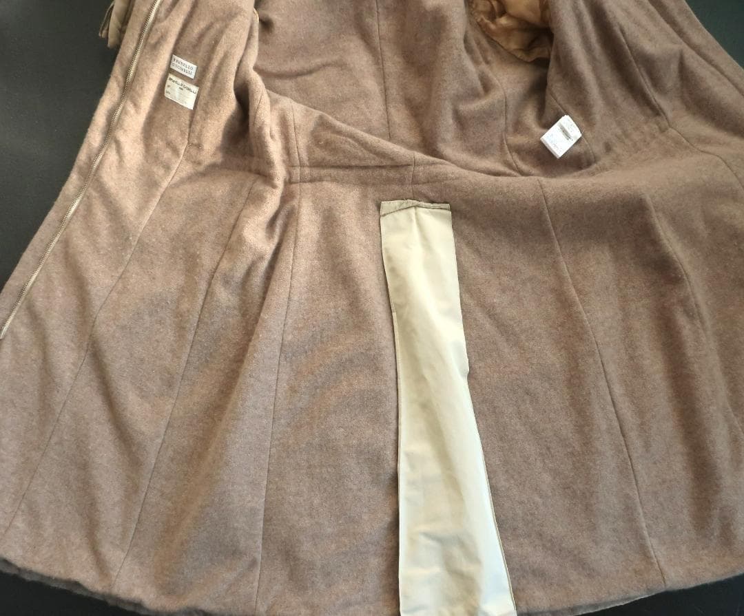値下BRUNELLO CUCINELLIフード付モッズコート裏地カシミア M～L