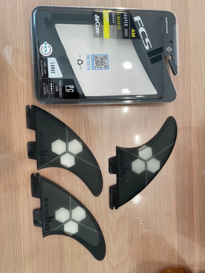 ［ほぼ新品］FCS II AM サーフボードフィン LARGE 3枚セット