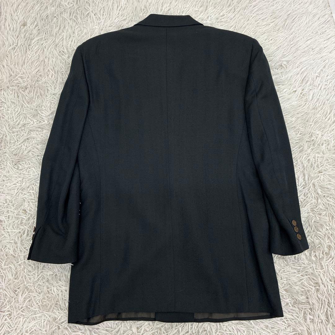 GIORGIO ARMANI ヘリンボーン　黒タグ　80s 90s ダブルスーツ