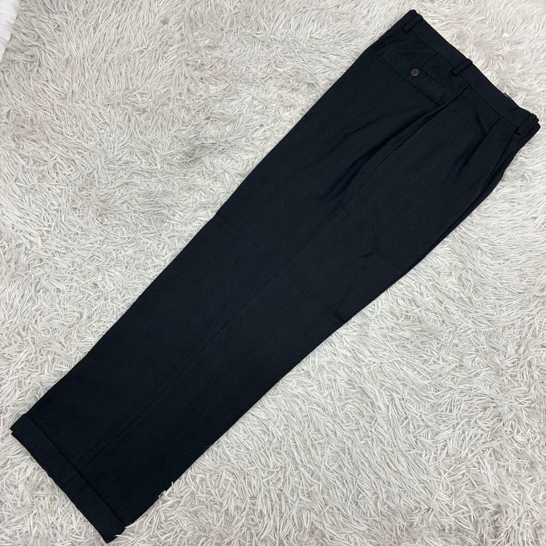 GIORGIO ARMANI ヘリンボーン　黒タグ　80s 90s ダブルスーツ
