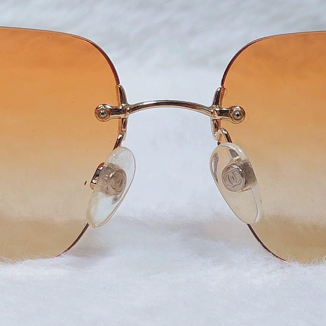 ✨美品✨CHANEL サングラス 4017-D オレンジ ココマーク リムレス