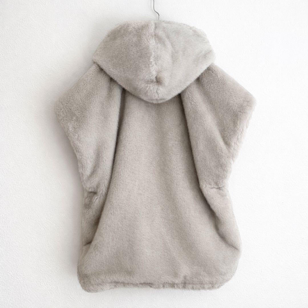定価3.74万 カレンソロジー ミンクライクファーベスト ライトグレー 上質