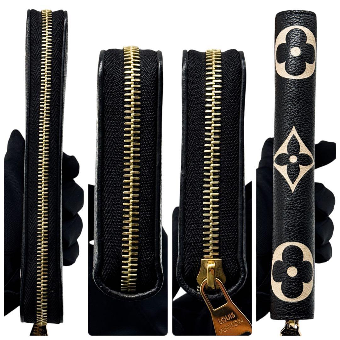 ルイヴィトン モノグラム アンプラント ジッピーウォレット 財布 バイカラー