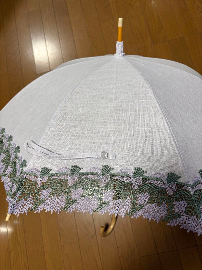 完売品 近沢レース ラベンダー刺繍付き日傘