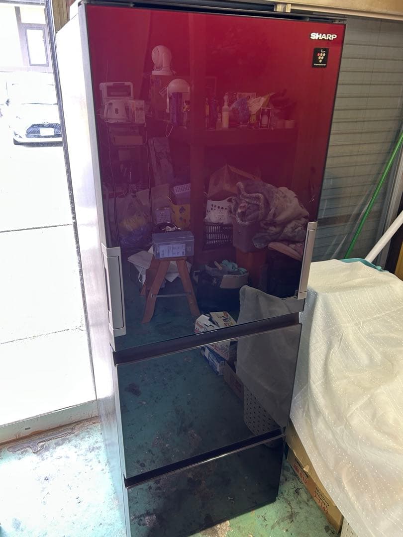 【美品】シャープ 冷蔵庫 SJ-GW35H-R 350L 両開き 2022年製