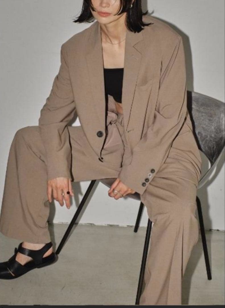 美品 Todayful Heather Over Jacket グレージュ38