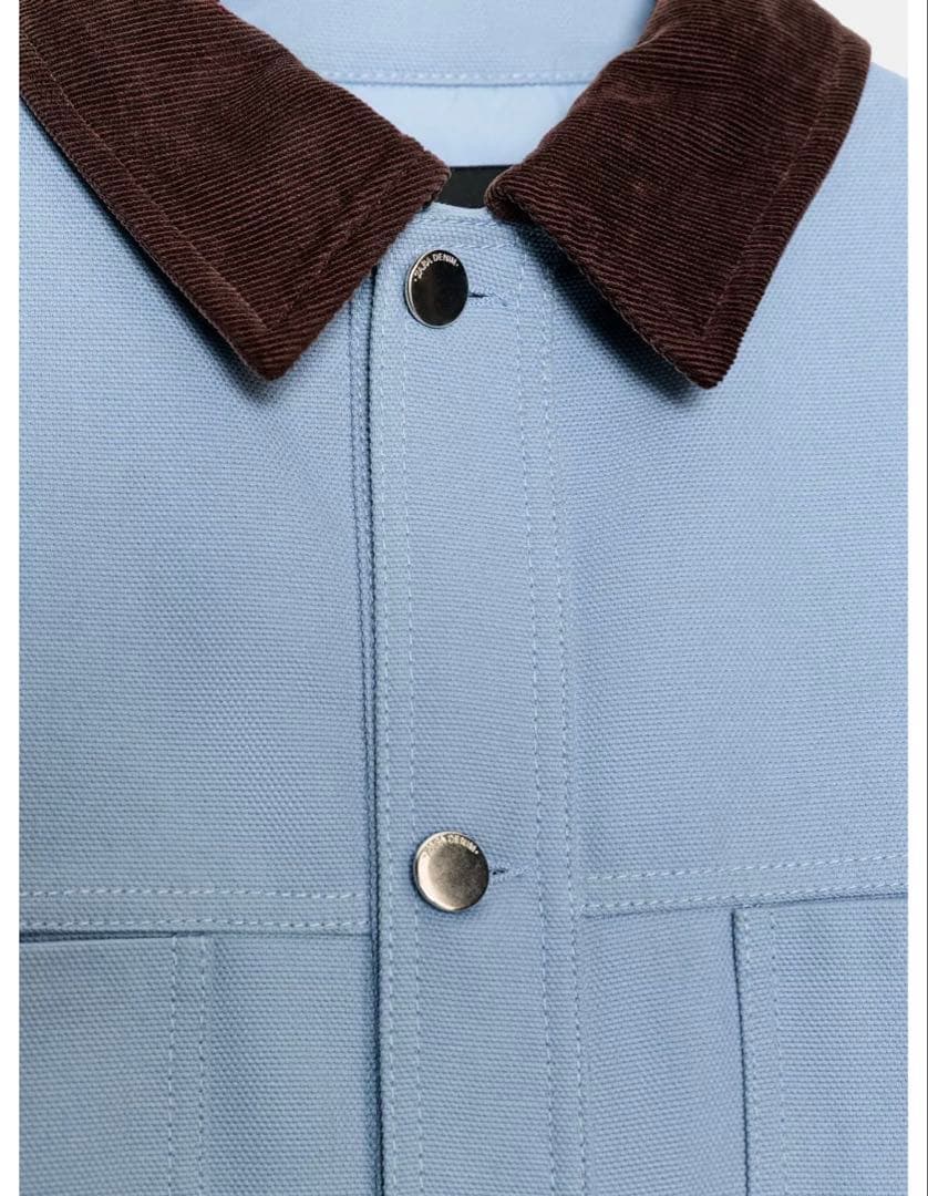 タグ付き新品★ZARAのコントラストカラーパフジャケット★Sサイズ★空色