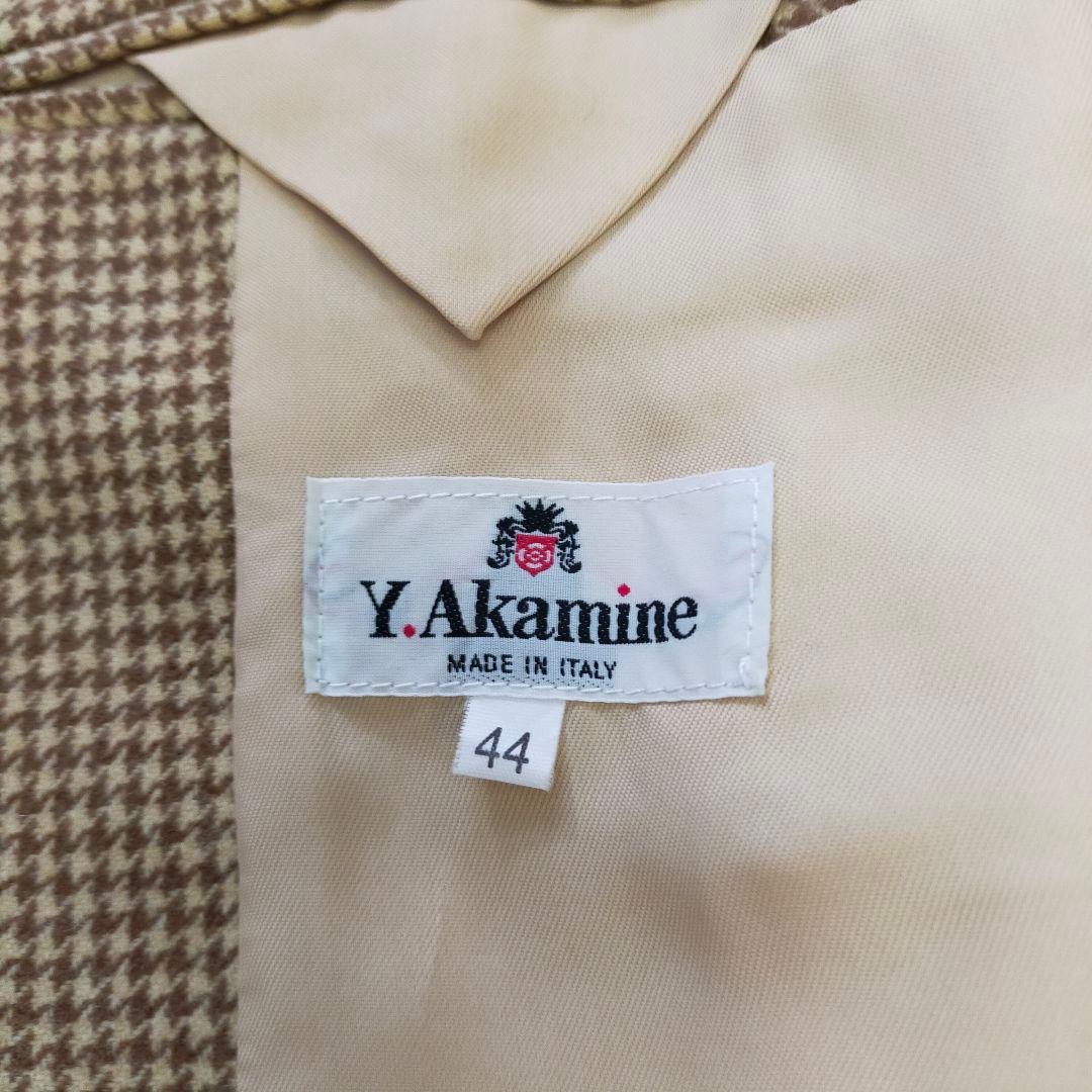 美品　イタリア製　Y.Akamine　千鳥格子柄　テーラードジャケット