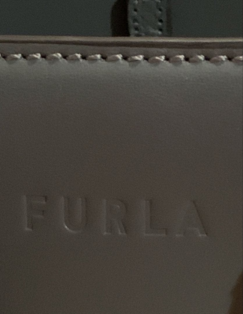 【美品】FURLA グレー ハンドバッグ