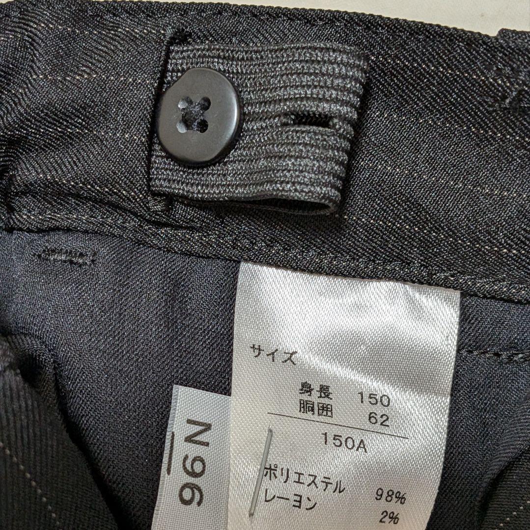 極美品★オリバーハウス フォーマルスーツ 卒服 150 黒 ストライプ 男の子