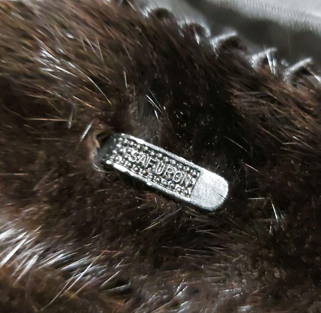 15号 ミンクファーコート SAFURON ブラック 上質毛皮 極上の肌触り