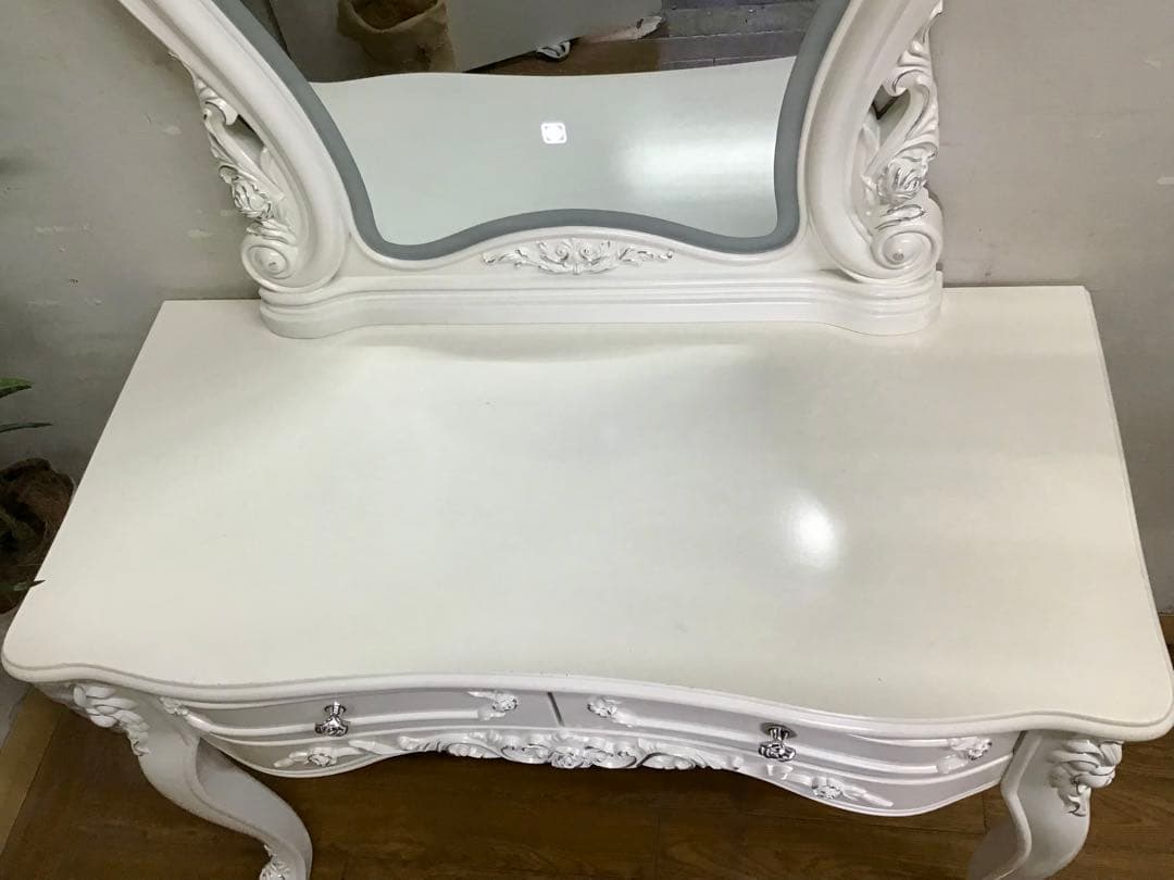 管281☆イタリア製☆アンティーク☆姫系☆ロココ調☆ドレッサー☆スツール付き