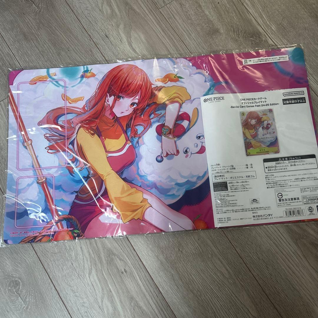 新品 ワンピースカード　バンダイフェス　ナミ　プレイマット　プロモ　ゼウス