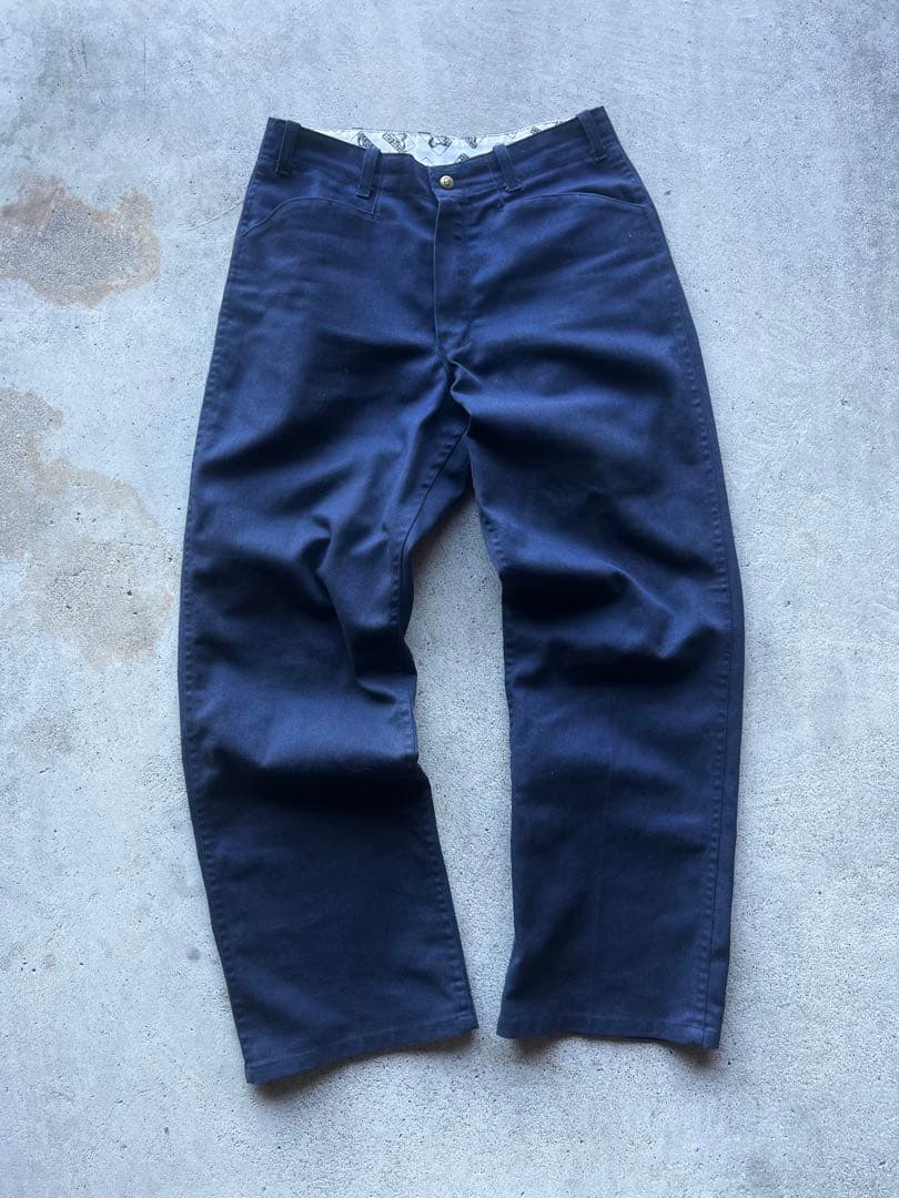 90s BEN DAVISフリスコパンツ　USA製　ネイビー　W32