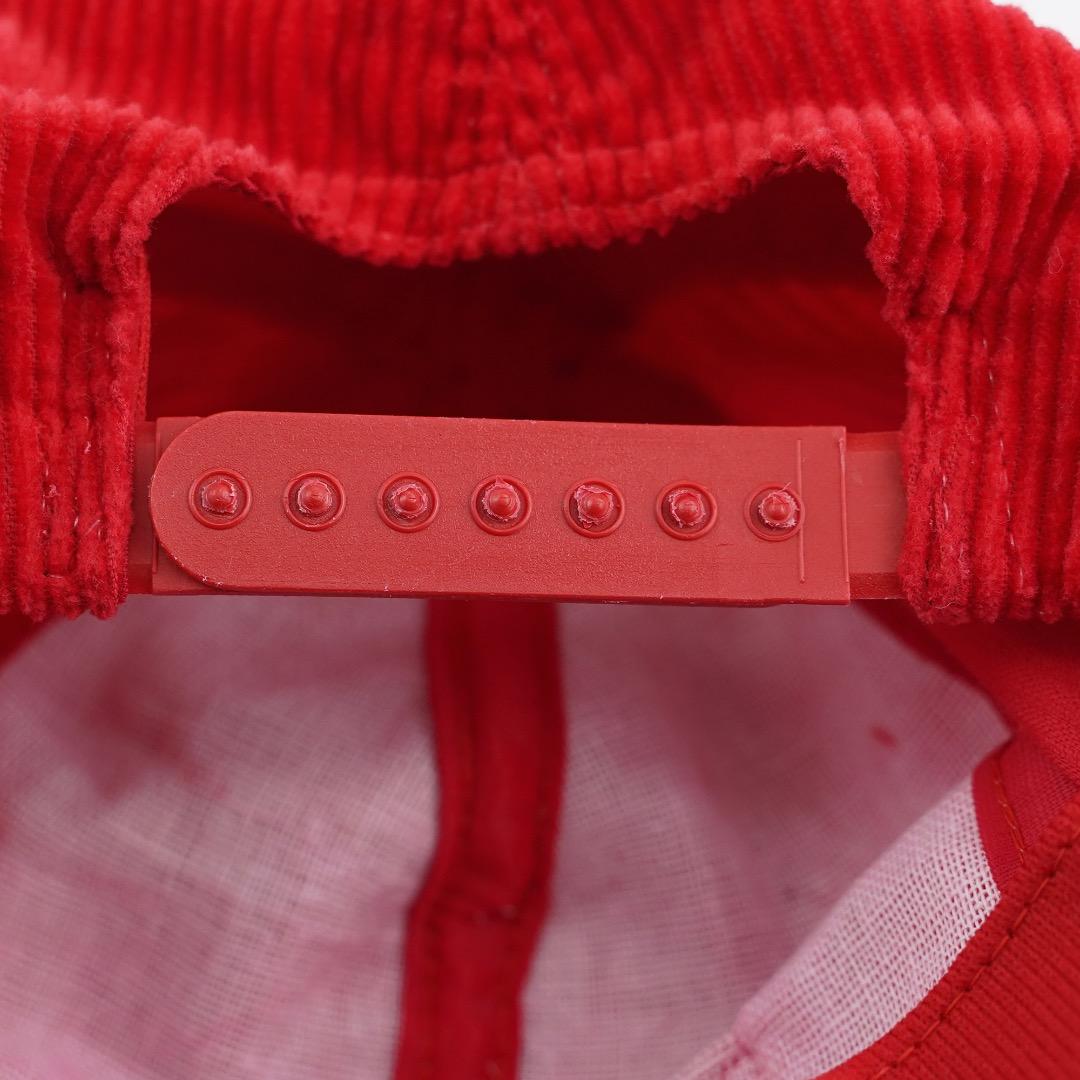 バドワイザー 帽子 キャップ コーデュロイ 90s USA 企業 赤 18407