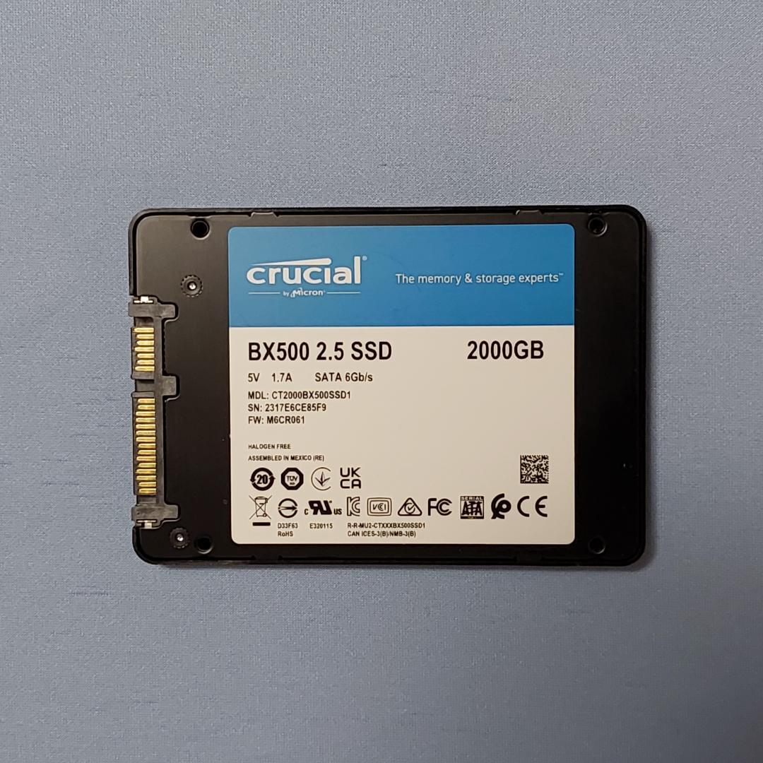 内蔵型SSD Crucial SSD 2TB CT2000BX500SSD1JP