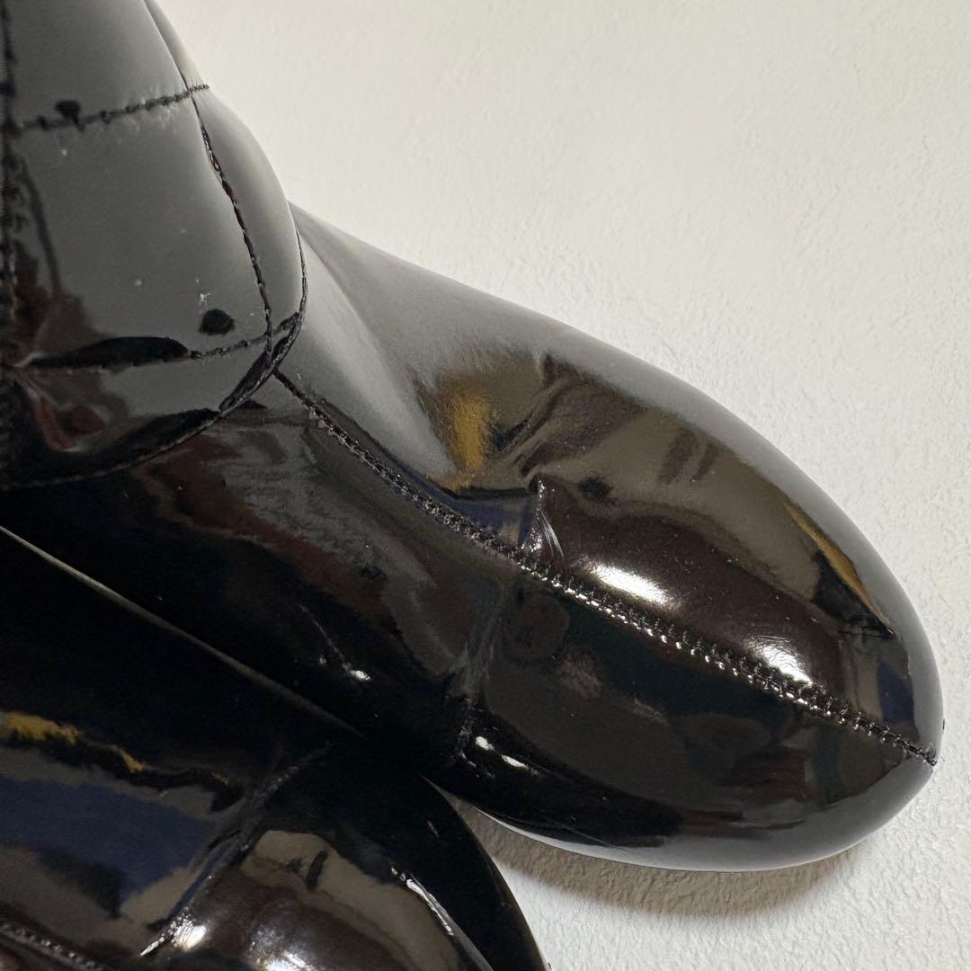 マリークワント キルティング レインブーツ デイジー ブラック M 長靴