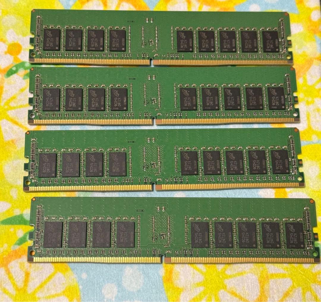 ECC メモリ PC4-2666V 16GB × 4枚