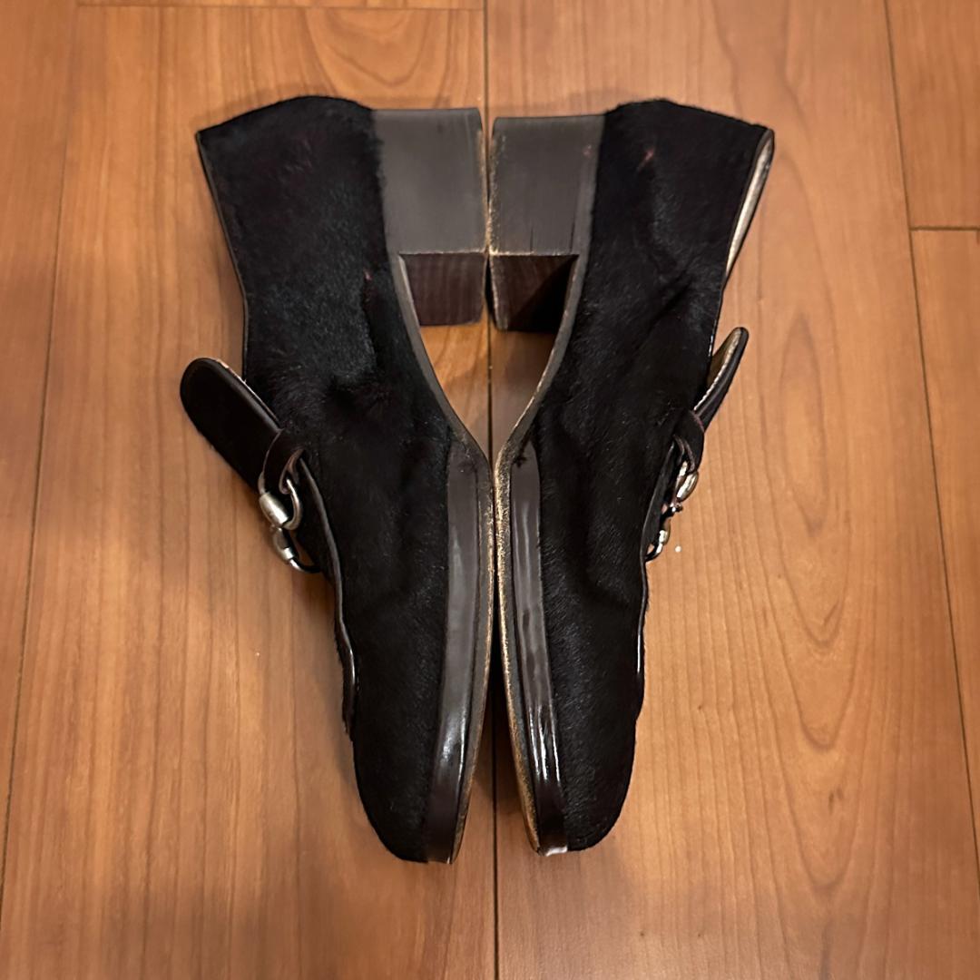 【GUCCI】ハラコ ローファー ブラウン サイズ6 / sh151