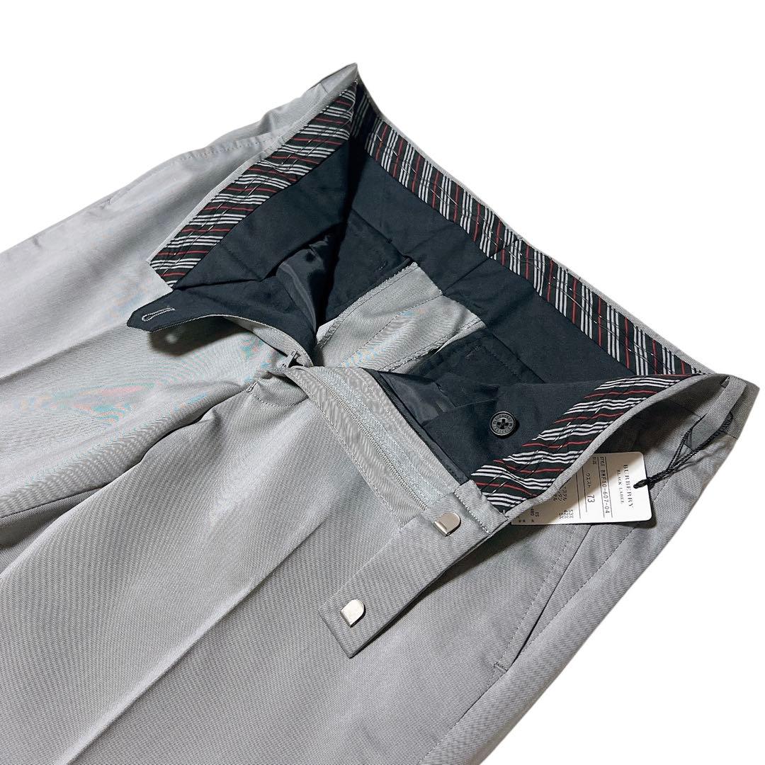 極美品 バーバリーブラックレーベル スーツセットアップ パンツタグ付 グレー M