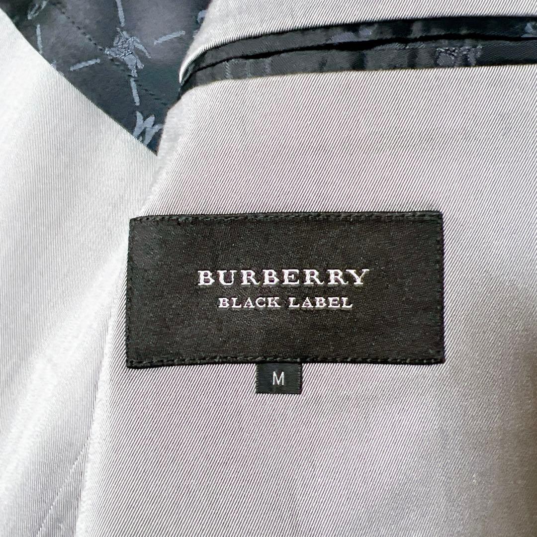 極美品 バーバリーブラックレーベル スーツセットアップ パンツタグ付 グレー M