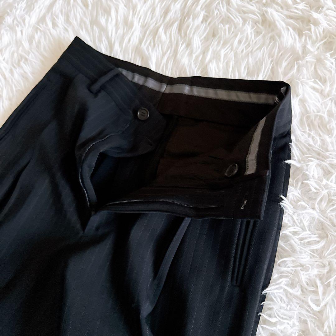 ジョルジオアルマーニ スーツ セットアップ ストライプ柄 ブラック 黒