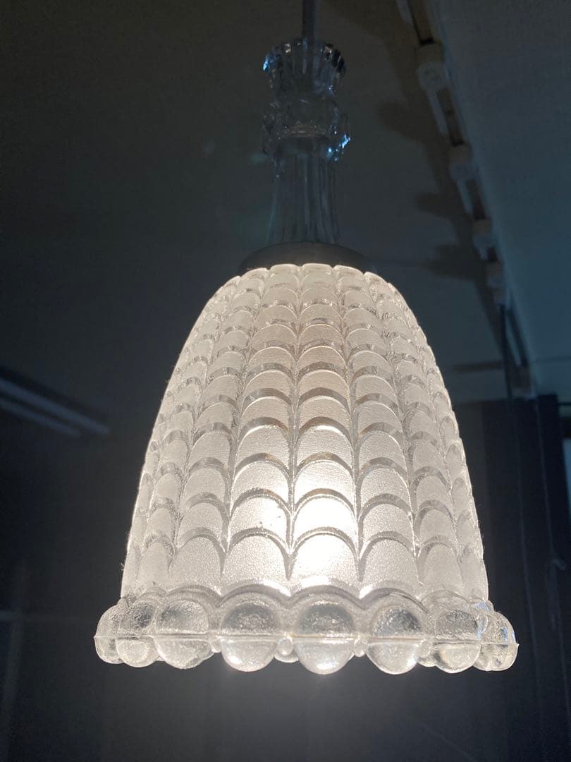 専用　ガラスペンダントライト　昭和レトロ　アンティーク　カットガラス